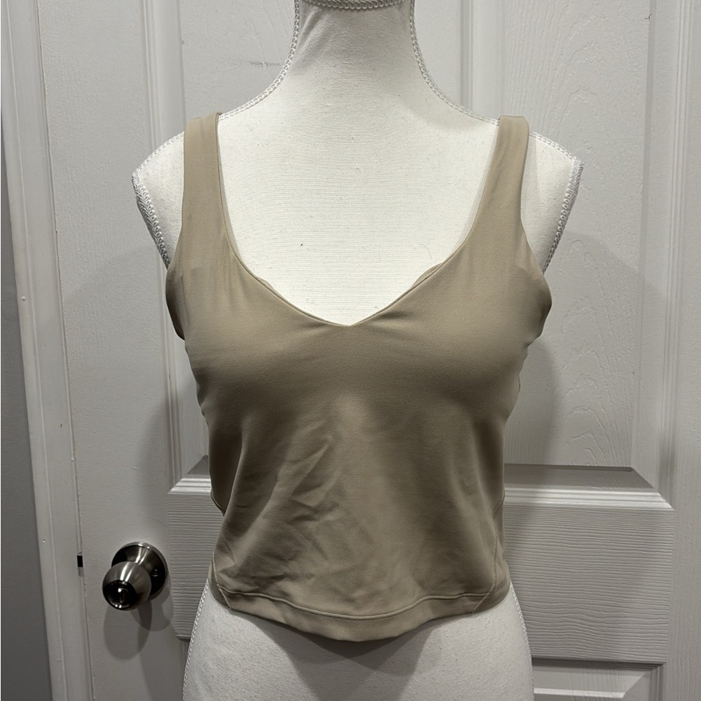Lululemon Athletica Tan Fitted Crop Tank Top